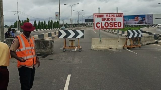 Lagos motorists face total closure of 3rd Mainland Bridge