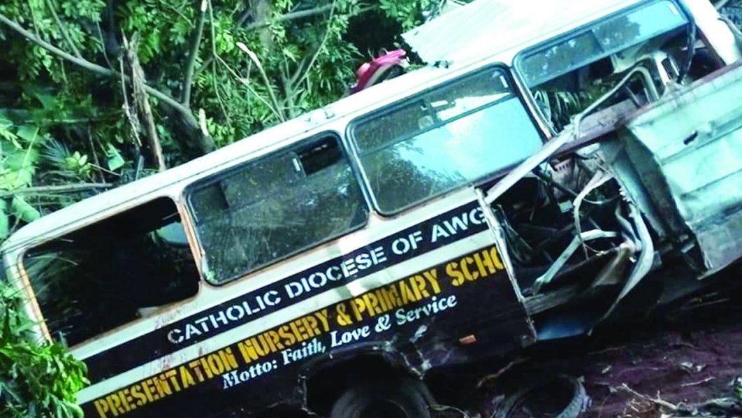 Tipper rams into school bus, killing 27 pupils, teachers in Awgu, Enugu State