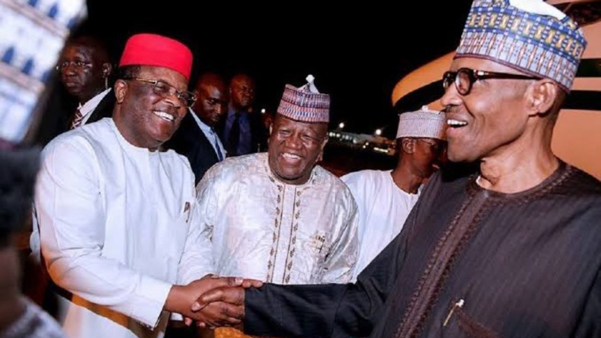 PDP risk more defections, as President Buhari welcomes Governor Umahi to APC