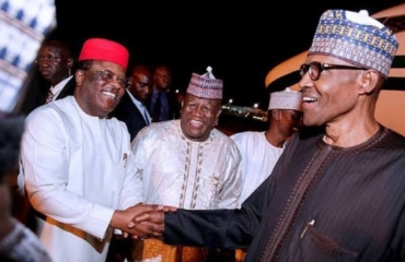 PDP risk more defections, as President Buhari welcomes Governor Umahi to APC