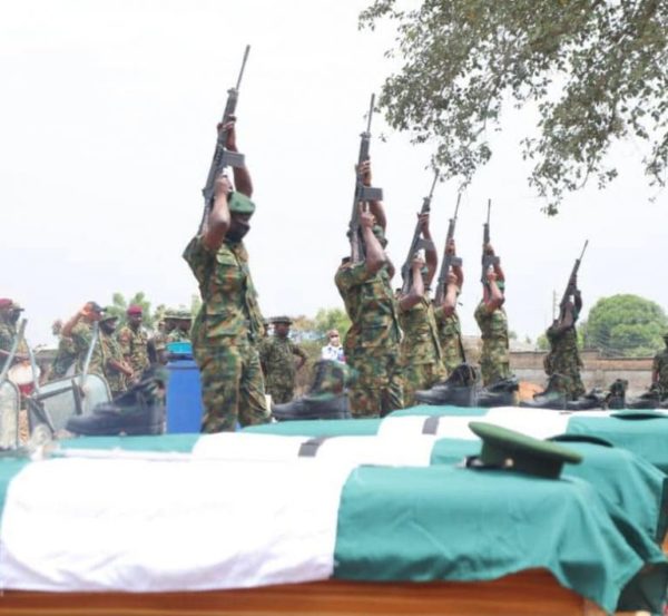 Nigerian army buries 1 captain, 11 soldiers