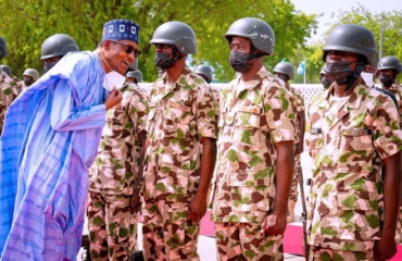 President Buhari visits troops in Borno State