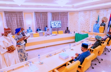 President Muhammadu Buhari has sworn in five new Permanent Secretaries