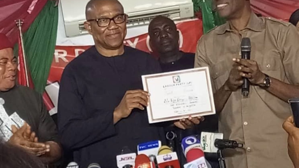 Peter Obi receive Labour Party Certificate of Return