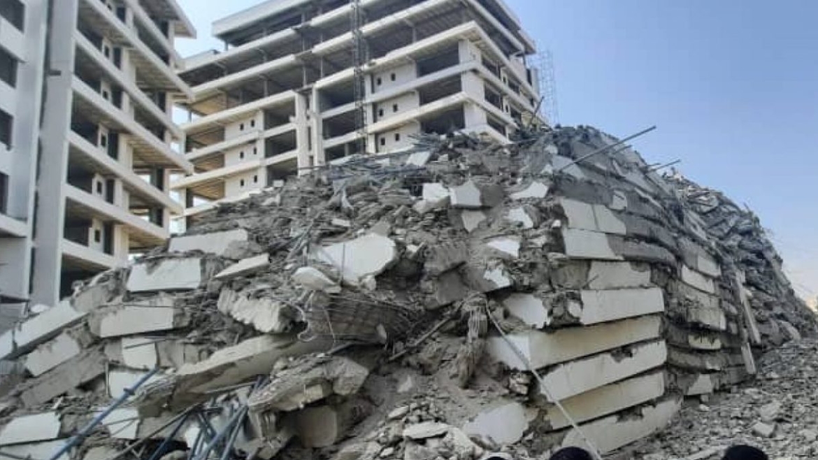 Demolition for site wey highrise building collapse for Ikoyi go start tomorrow