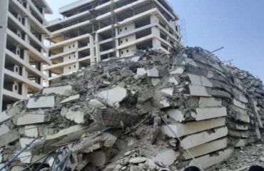 Demolition for site wey highrise building collapse for Ikoyi go start tomorrow