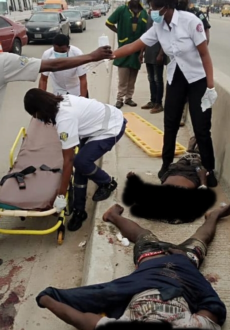Car kill 2 men wey de fight for Lagos-Ibadan Expressway