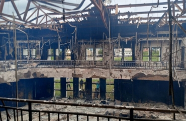 Fire don destroy some parts for Kogi State House of assembly building