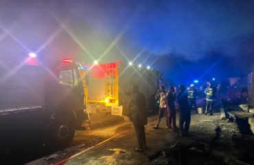 Fire de burn for Ijora Olopa Frozen Food Market