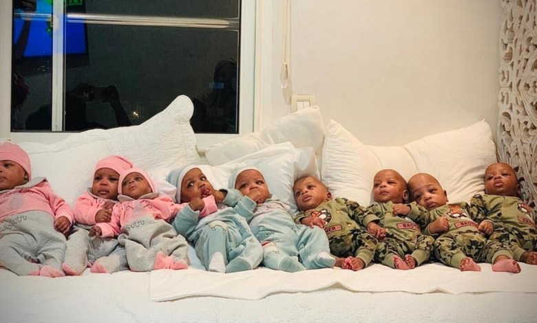 Nine babies wey de born for the same time for Mali don come back to Morocco
