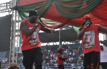P-Square don entertain Labour Party supporters for Peter Obi campaign for Port Harcourt