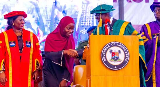 Governor Sanwo-Olu give LASU best graduating students ten million naira