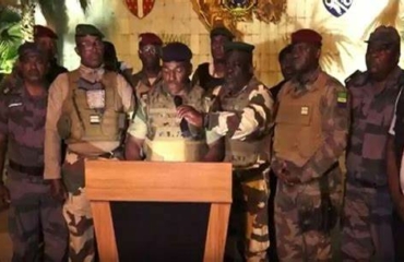 Military officers don collect power by force for Gabon