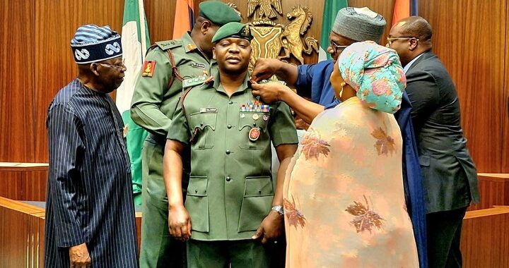 President Bola Don Decorate Lieutenant Yusuf.